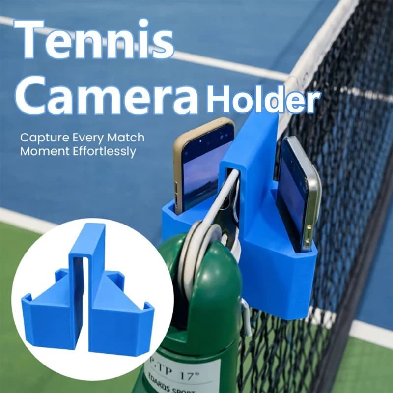 Supporto Portatile per Telefono con Morsetto per Recinzione, Porta Fotocamera da Tennis per Analisi Partite, Allenamento in Campo, Streaming Live, Supporto per Telefono Sportivo