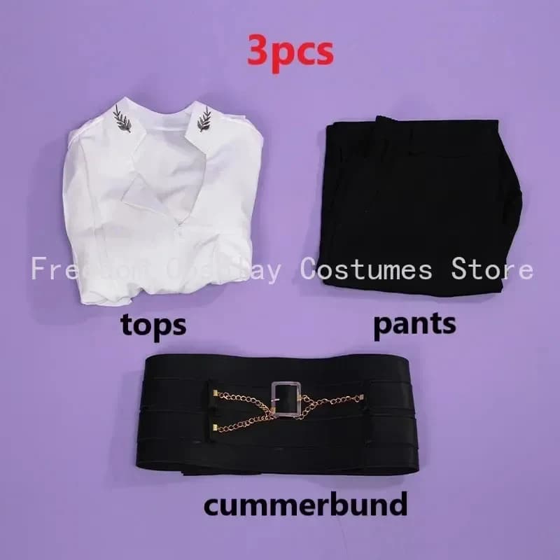 A;3\v,7'd/Game of Love and Deep Space Xavier Qiyu Raphael Cosplay Wig Shirt Pants Belt Halloween Men's 3'f,6;t.8'x;4'v\6,b/