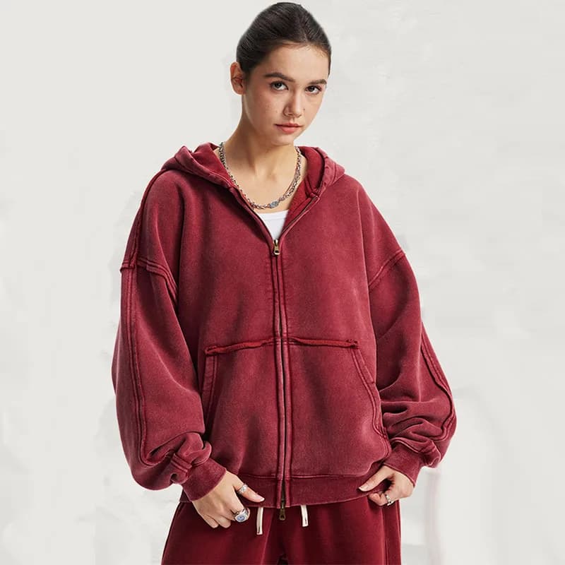 Felpe con cappuccio in pile con cerniera per donna uomo autunno inverno cappotti con cappuccio caldi felpe larghe tinta unita capispalla vintage unisex