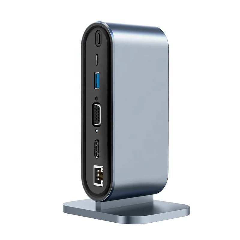 12 in 1 USB C Hub Laptop Docking Station ， Dock with VGA, HDMI 4K, 100Mbps Ethernet USB HUB