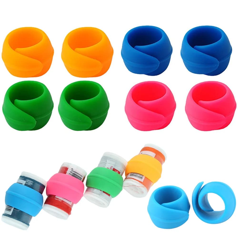 5/10Pcs Thread Spool Ring Bobbin Thread Holders Silica Gel Mini for Quilting Sewing Machine Spool Organizing for Fixed Spool