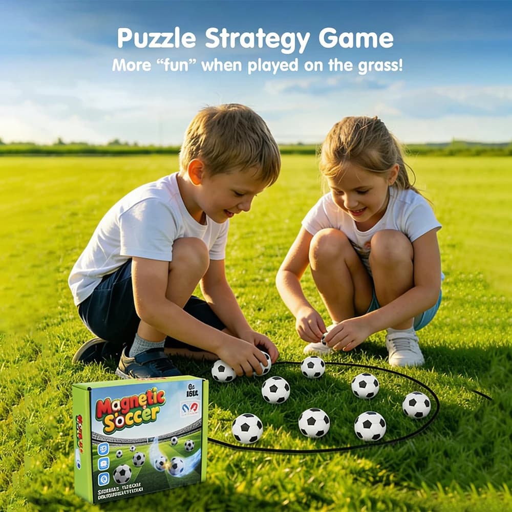 Magnetic Football Chess Game Set with 20pcs Soccer Interactive Strategy Board Game for Adults Portable Family Tabletop Game