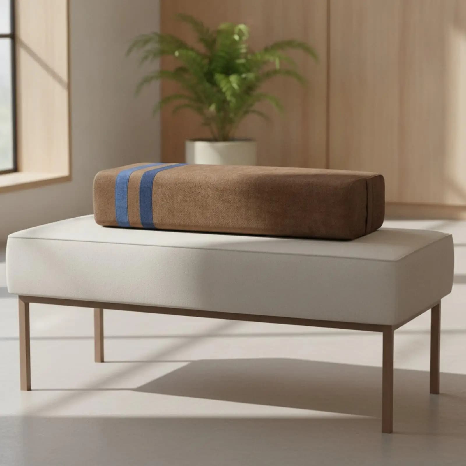 Yoga Support Pillow Rectangular Meditation Bolster Cushion for Restorative Stretching and Relaxation with Washable Cover for