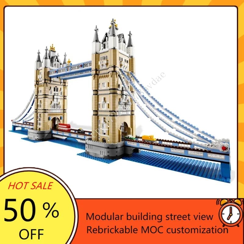 4295PCS Tower Bridge Modulare MOC Creativo vista stradale Modello Puzzle Architettura personalizzata Educazione fai da te Modello di assemblaggio Giocattoli Regali