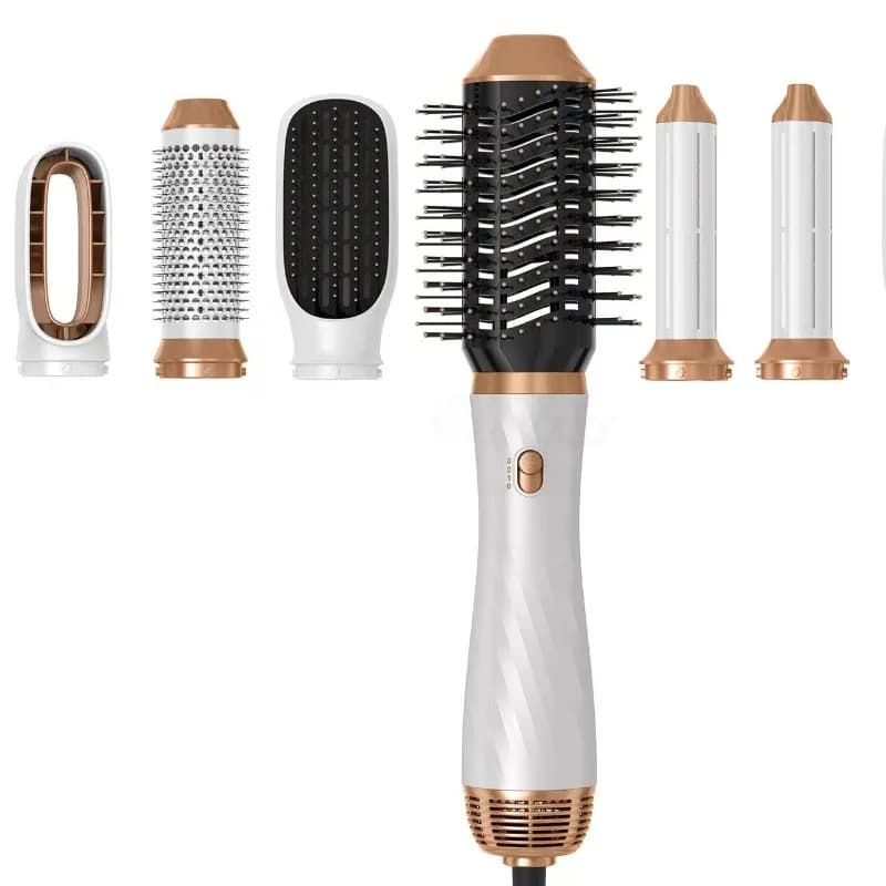 Professional Hair Brush 6 in 1, Set Hot Air Brush for Fast Drying, Wrinkling, Stimulating, Hair Styling and Styling