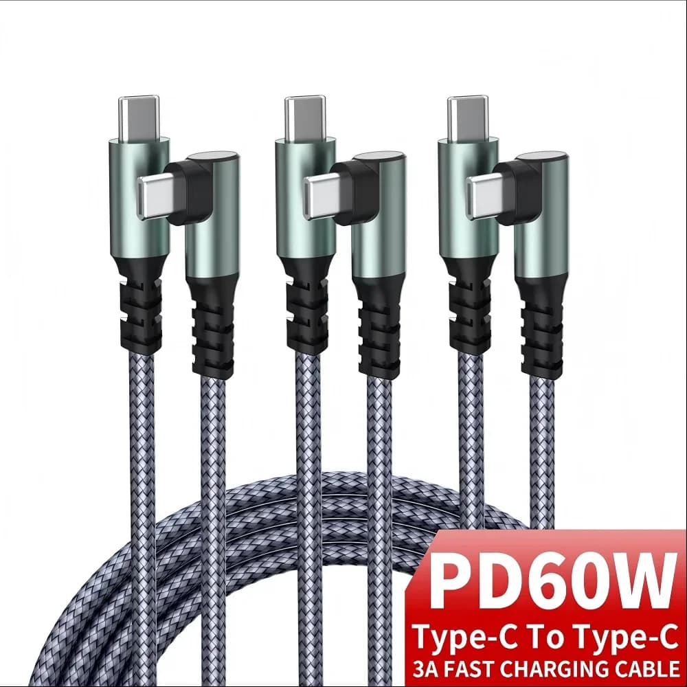 60W PD Super Fast Charging Cable USB C Cable 1M 2M 3M 10FT USB C Data Transfer for iPhone 17 15Plus Pro Max Xiaomi Huawei Cable