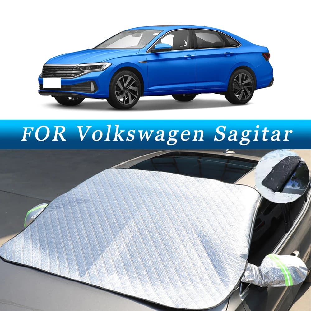 Copertura per parabrezza parasole per auto addensata ora con 5/9 magneti Protezione UV Anti neve Luce solare per Volkswagen Sagitar