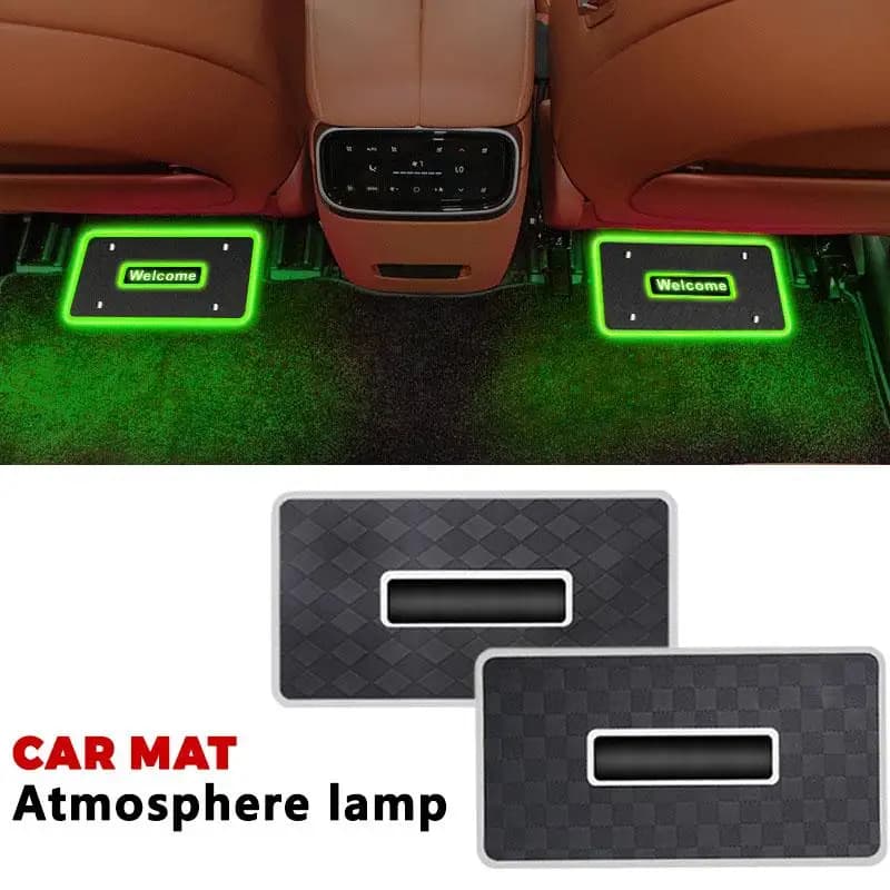 Car caps 4/2 in 1 Environmental light LED neon lamp App control Decor Mat Interior accessories for universal wireless control