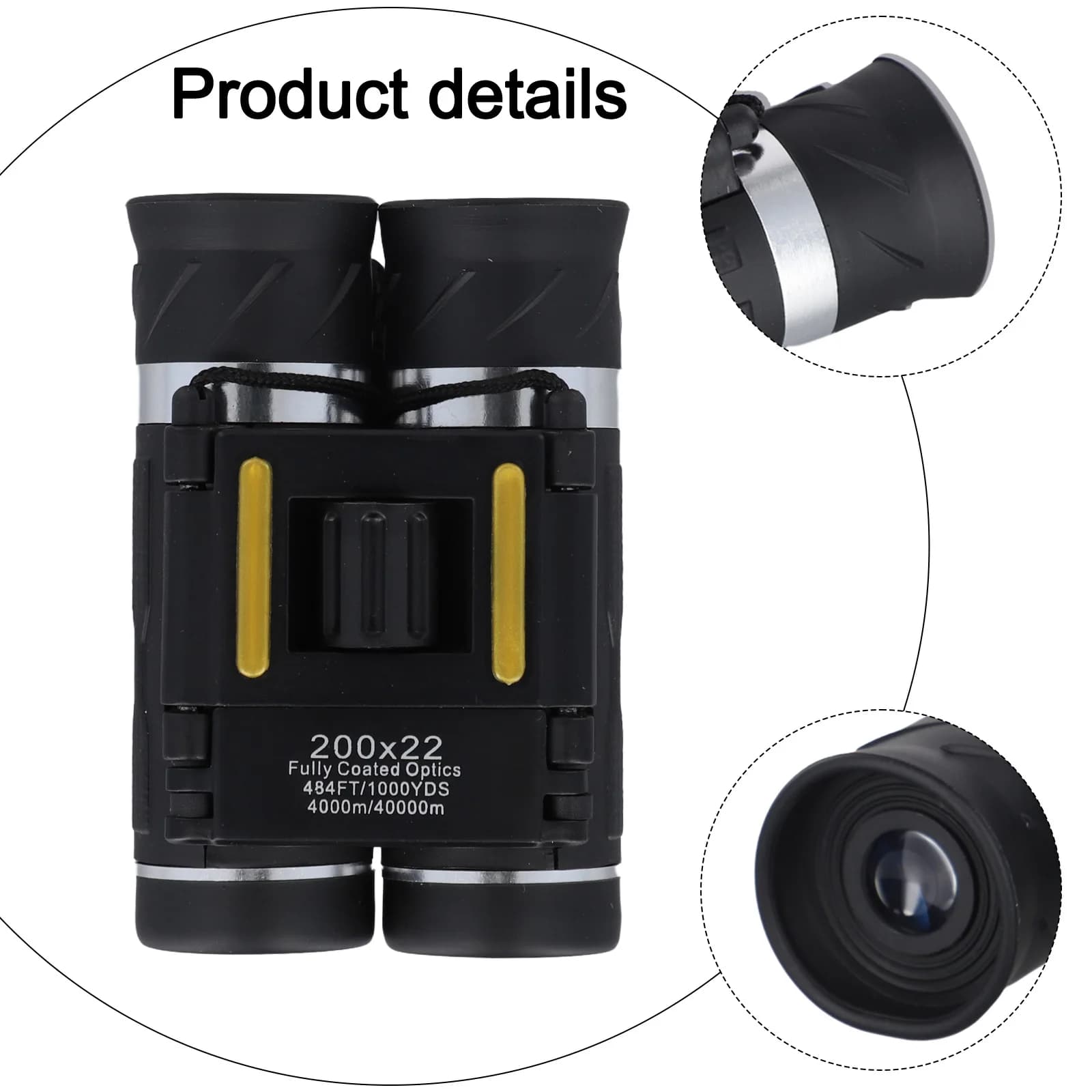 Telescopio da Campeggio 200x22 HD, Binocolo Professionale HD 200x22 per Birdwatching, Caccia ed Eventi Sportivi
