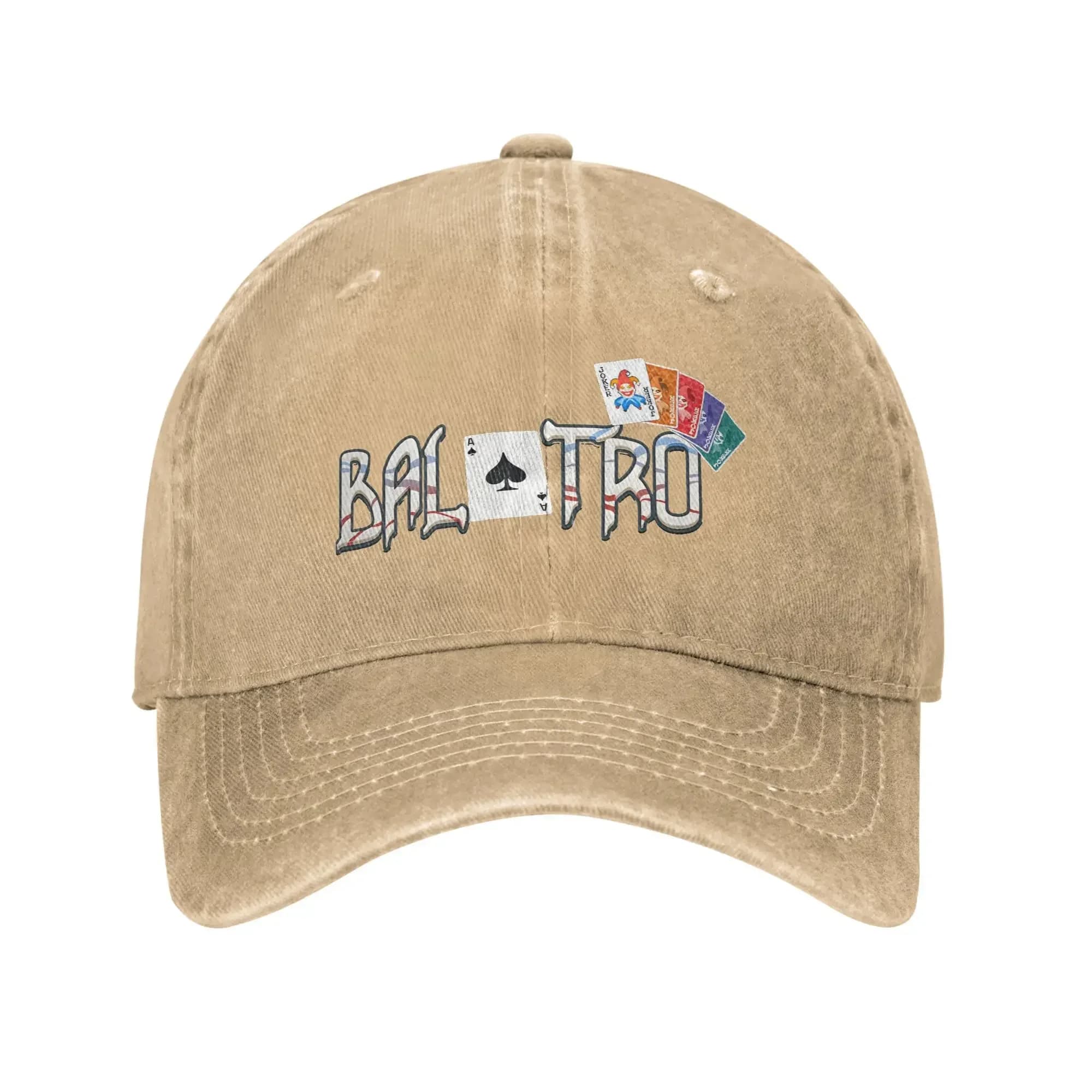 Retro Carte Balatro Logo Berretto da baseball Uomo Donna Denim invecchiato Cappello snapback lavato Gioco da tavolo Regalo da viaggio per tutte le stagioni all'aperto