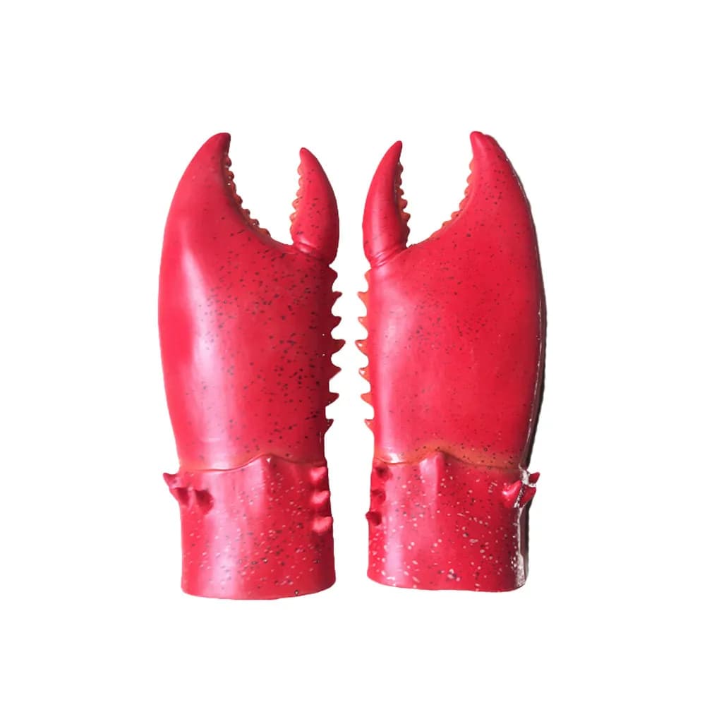 Guanti Scorpione in Lattice Elastico per Halloween, Mani Spaventose, Accessorio per Costume da Festa in Maschera, Prop per Performance, Rosso, Accessorio Horror
