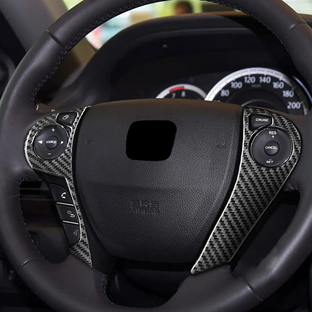 Car steering panel Trim Pulsing Cover Frame Wall decal LHD Carbon Fiber Protection for Honda Accord 2013 2015 2016 2017