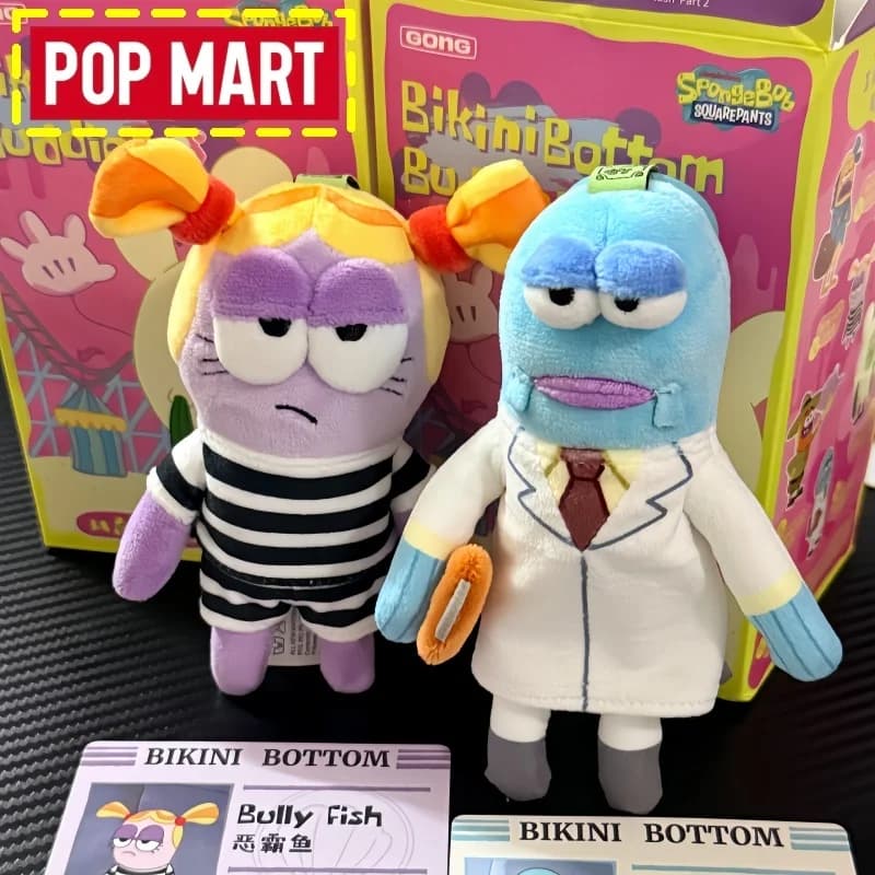 Pop Mart Bikini Bottom Buddies Serie V2 Blind Box Originale, Portachiavi Kawaii, Ciondolo Decorativo, Statuetta Anime, Regalo