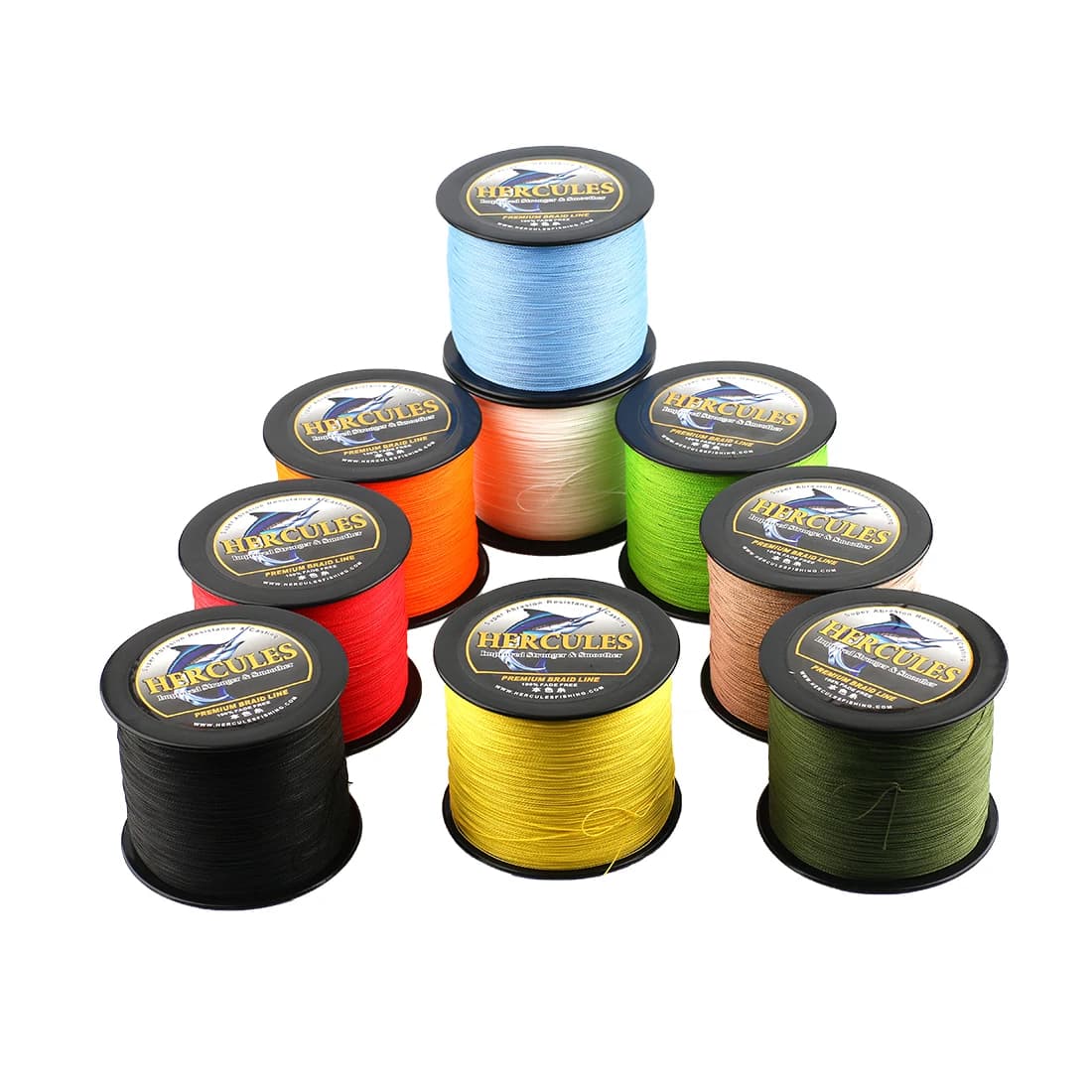 HERCULES 500M Fishing Line Never Fade 4 Strands Thread 6LB-100LB Super Strong PE Braided Fishing Line Multifilament Carp Rope