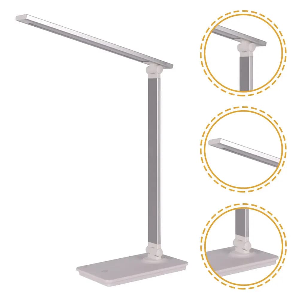 Lampada da Tavolo Pieghevole Professionale in Metallo con LED per Manicure, Tatuaggi, Trucco Sopracciglia, Extension Ciglia, per Salone, Casa, Fai-da-Te