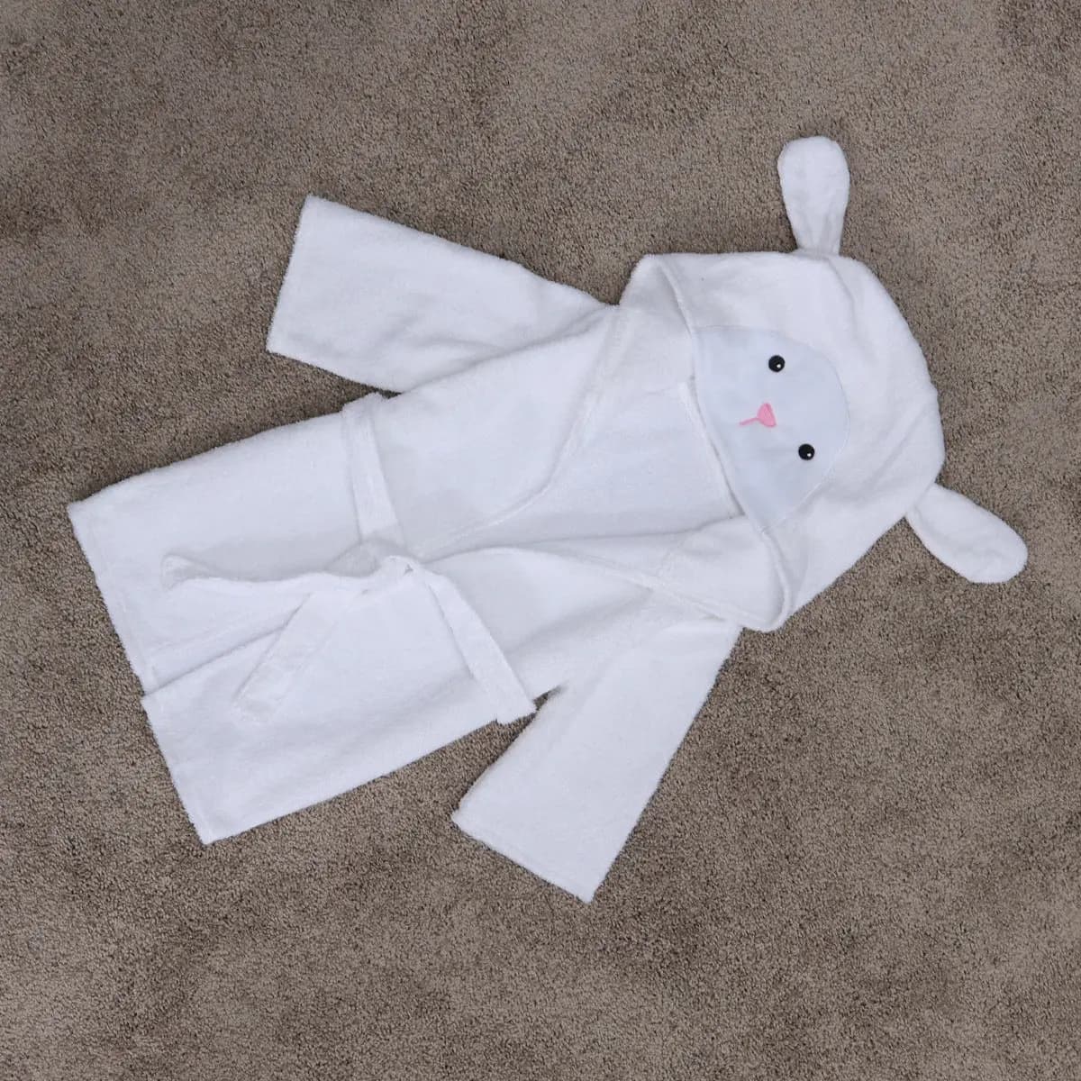 Asciugamano da Bagno a Forma di Animale per Bambini, Morbido Accappatoio in Cotone 2-3 Anni, Motivo Pecora, Asciugatura Rapida, Lavabile, per Neonati e Bambini