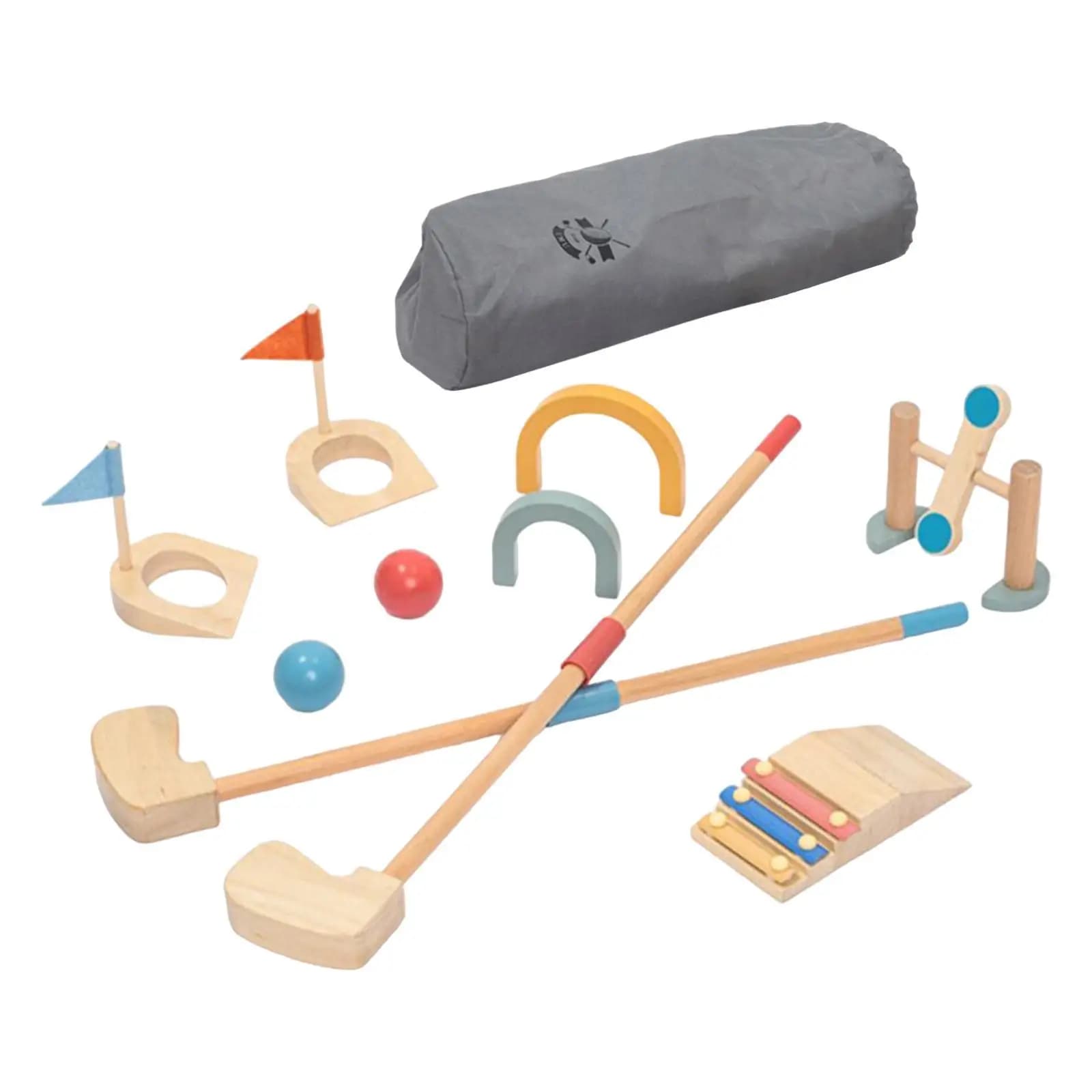 Set da Golf per Bambini, Regalo per Bambini, Kit Realistico di Palline da Golf Simulate, Set da Golf per Bambini per Giochi con la Palla al Chiuso, Giardino e Cortile