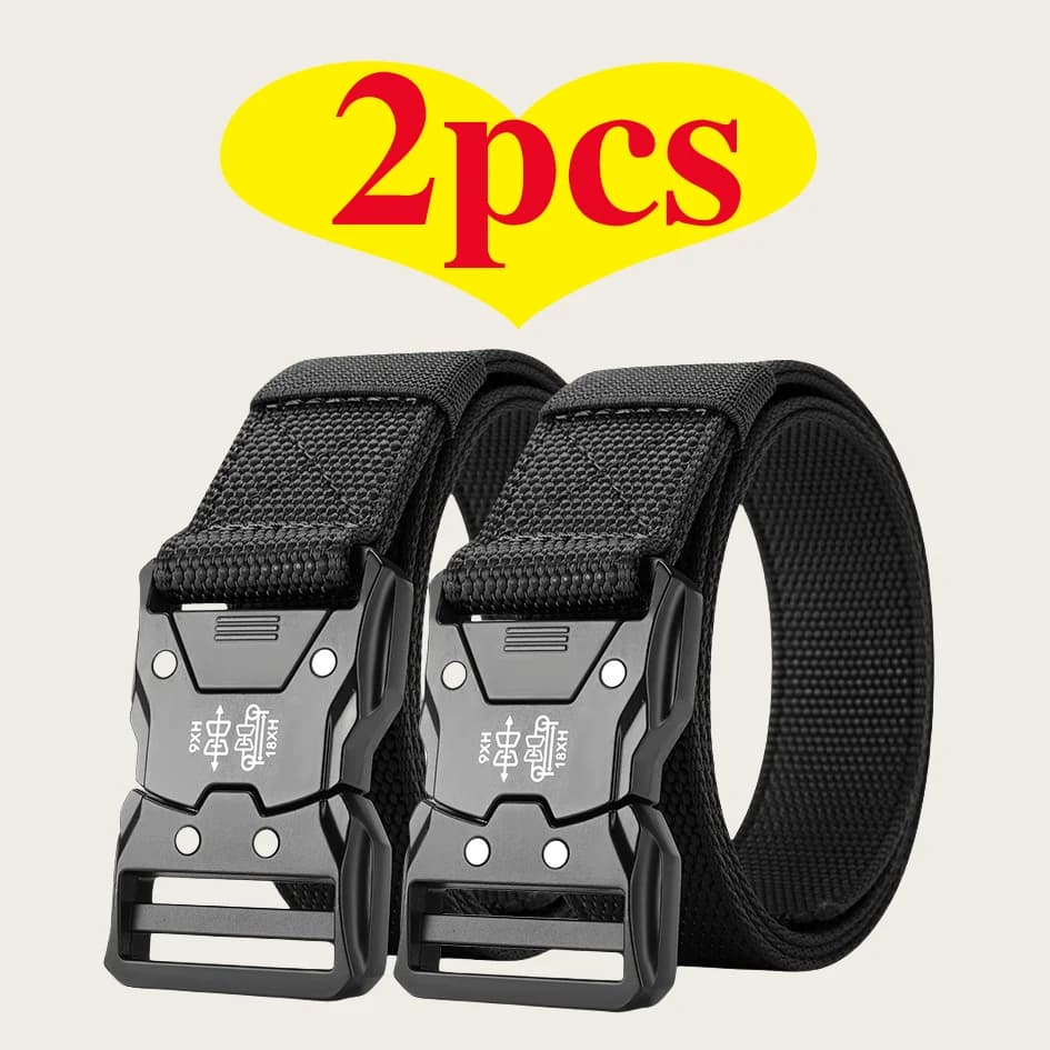 2 men's elastic quick opening training belts - durable, stylish and casual style, perfect for outdoor sports - adjustable and co