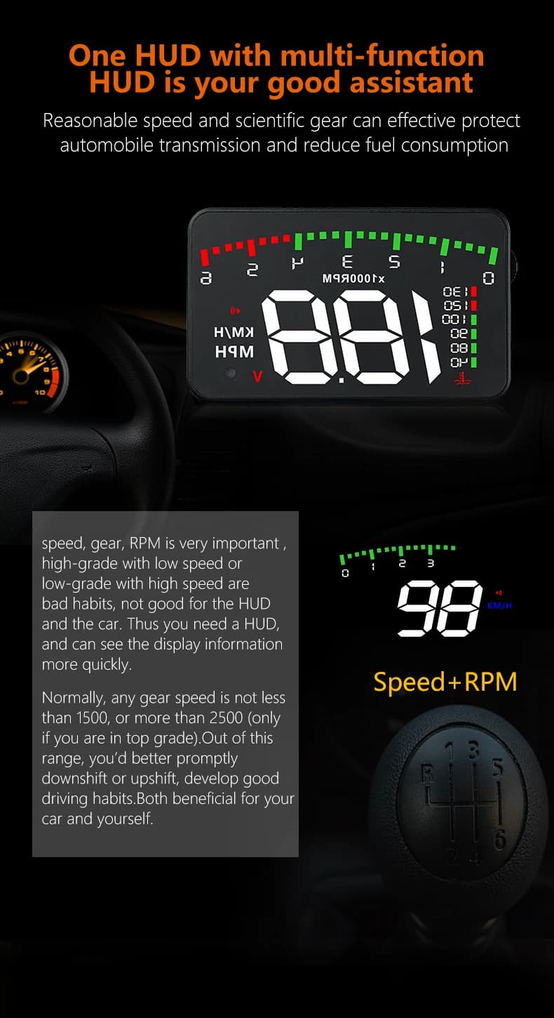 For Citroen C1 C2 C3 C4 C4L C5 C6 Berlingo 2 3 Car Hud OBDII EUOBD Windscreen Projector Head Up Display Speed Warning