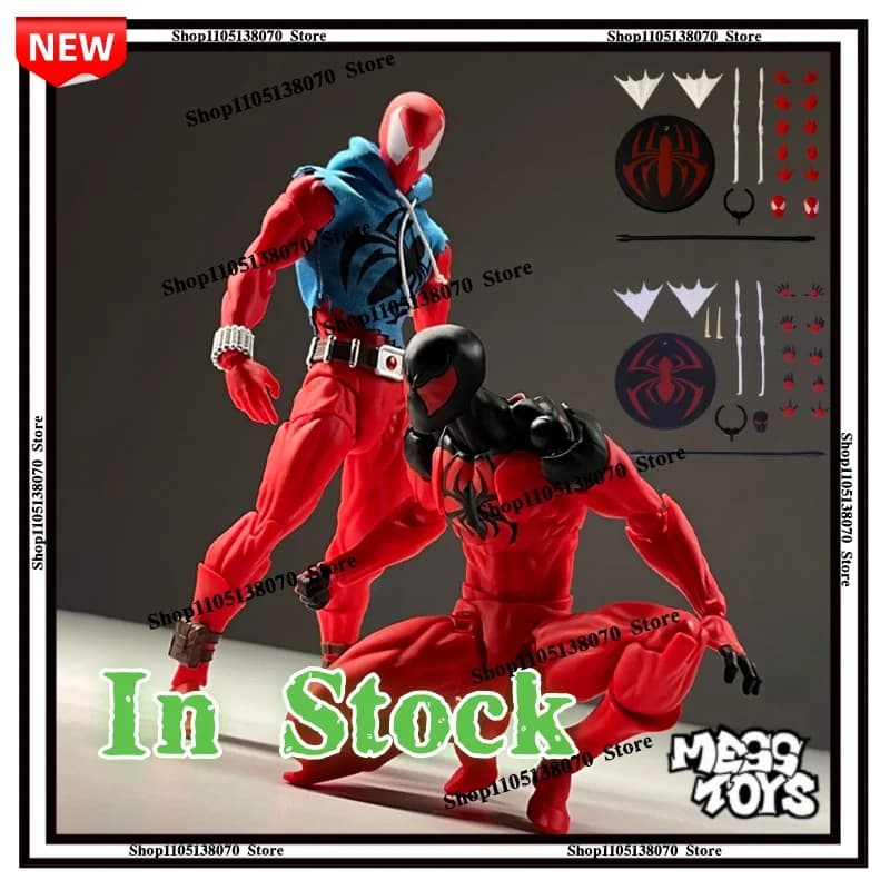 DISPONIBILE - Action Figure Spider-Man: Black Suit, Neighbour Symbiote, Scarlet Spider, Kaine Parker, Black Red Spider - Giocattoli