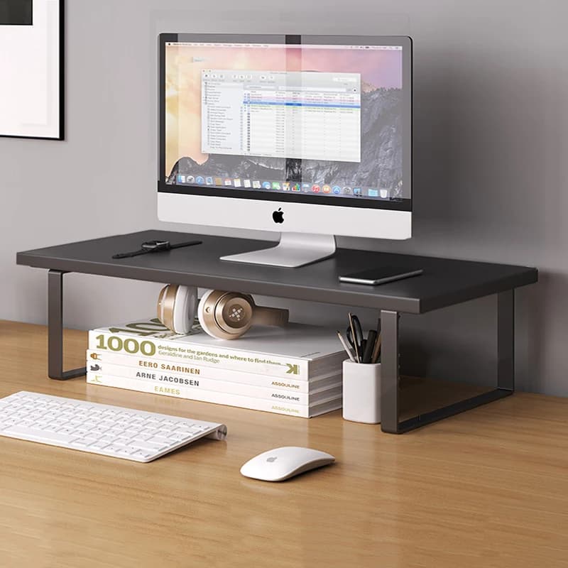 Desktop Cuter Monitor Stand Office Notebook Storage Ra E-Book elf Modern Simplici Design Metal Structure Organizer
