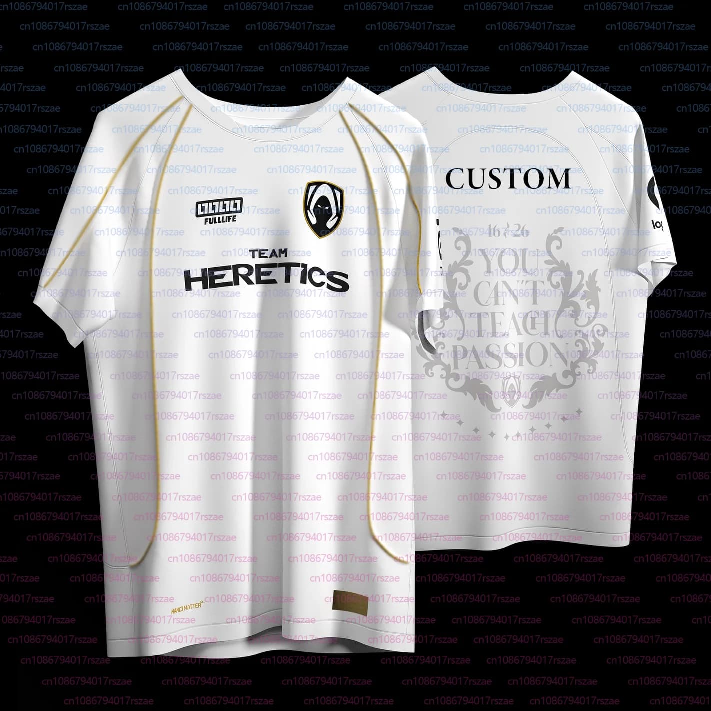 Nuovo 2026 Uniforme Team Heretics Jersey Moda uomo Esports Club Fans T-shirt LOL LEC Gioco Tees Streetwear Bianco ID personalizzato Top