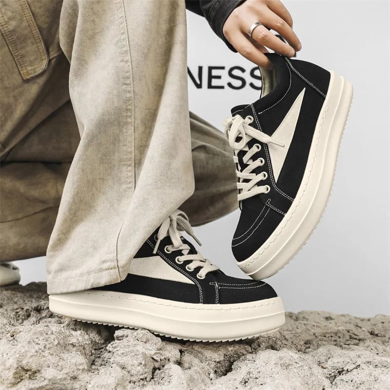 Nuovi uomini donne tela scarpe casual con plateau designer scarpe da skate piatte con suola spessa coppie sneaker cool