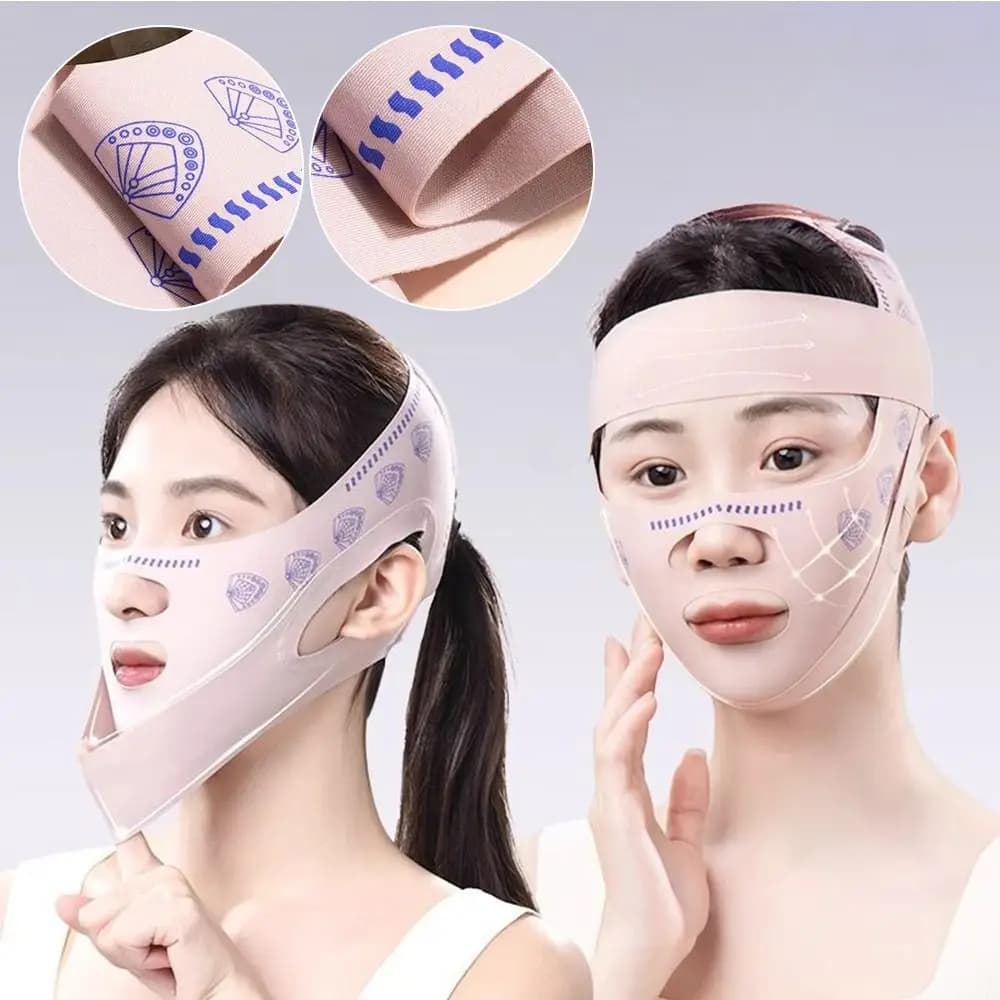 Adjustable Face Sculpting Sleep Mask Elastic Breathable Lifting Tightening Mask Slimming Strap Skin Care V Line Shaping Mask