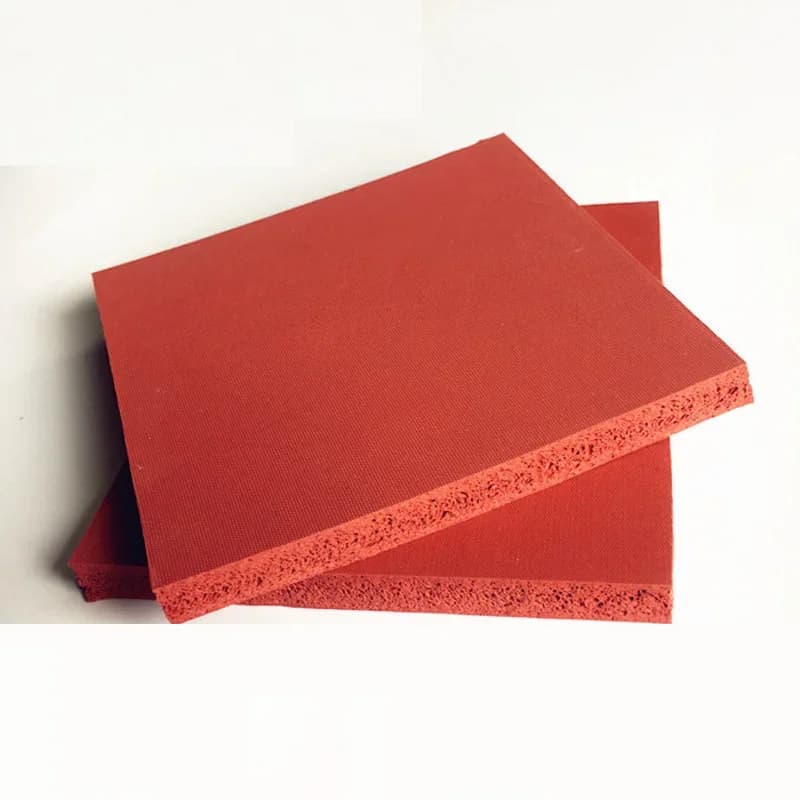 1 pz 500x500x5mm schiuma di Silicone spugna piastra foglio bordo isolamento termico coperta striscia quadrata rossa