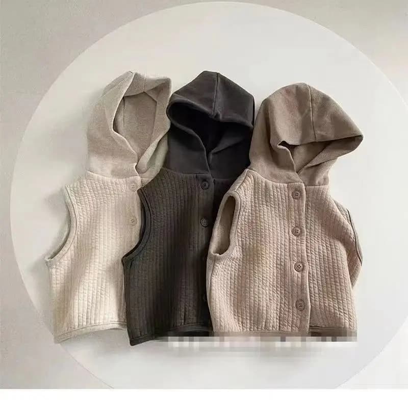 Gilet Casual per bambini 2023 primavera autunno moda girocollo bambino semplice gilet stile coreano con cappuccio morbido e confortevole gilet per bambini