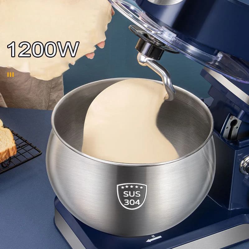 Electric Rotary Food Blender Stainless Steel Bowl 5L Commercial Bakery Tool for Kneading Dough Egg Beating Cream Whipping