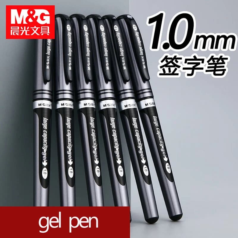 M&G Penna gel da 1,0 mm Penna per ufficio spessa di grande capacità Penna per firma per scrittura Materiale scolastico per ufficio