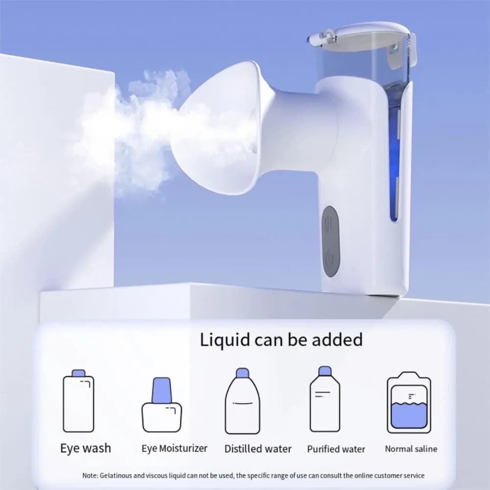 New Nano Sprayer Hot Cold Eye Facial Vaporizer Mini Portable 15ML Face Steamer for Eyes Warm Care Facial Cool Moisture