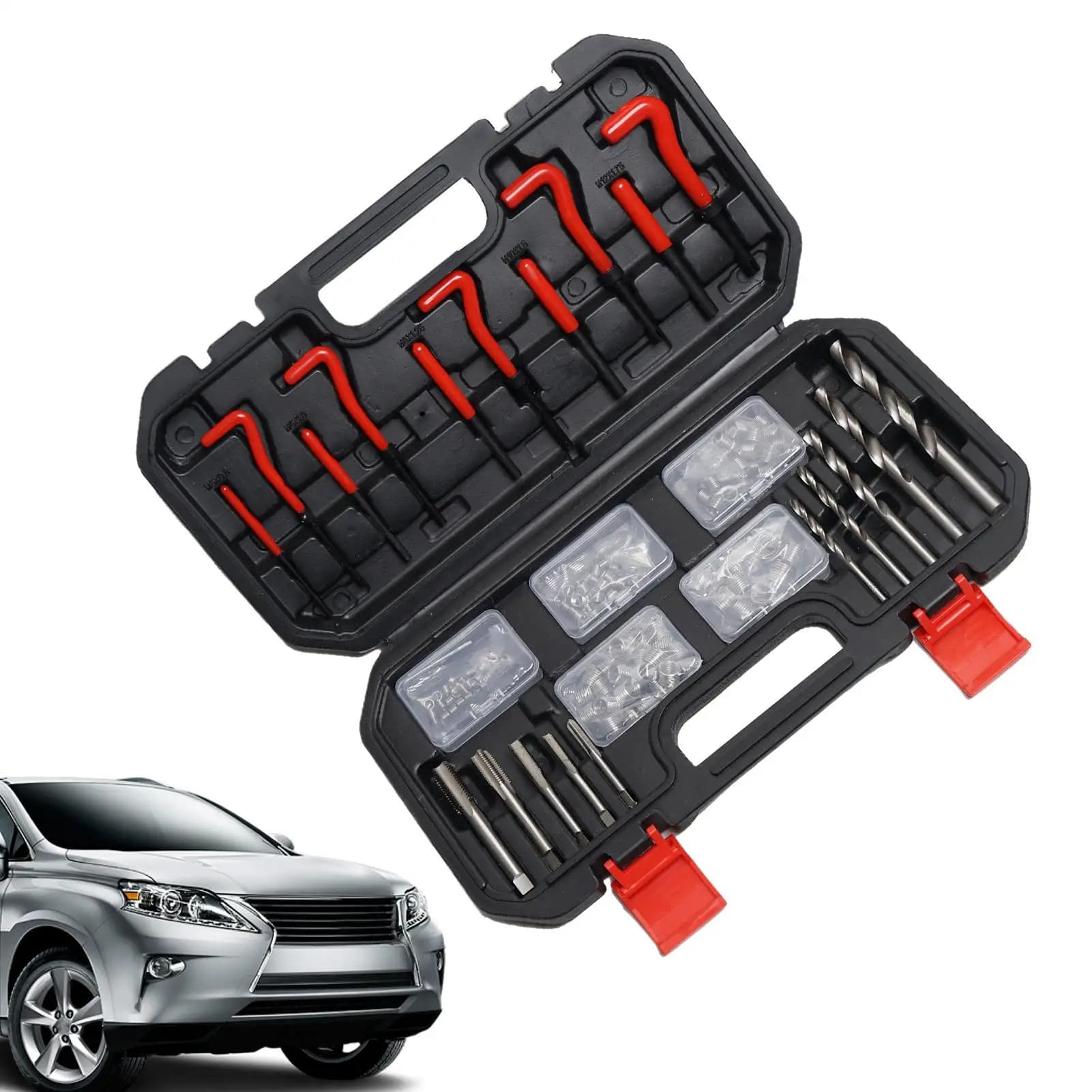 Professional high strength fillets repair kit, quick thread repair tool set, screw insert tool for industrial machinery and vehicles