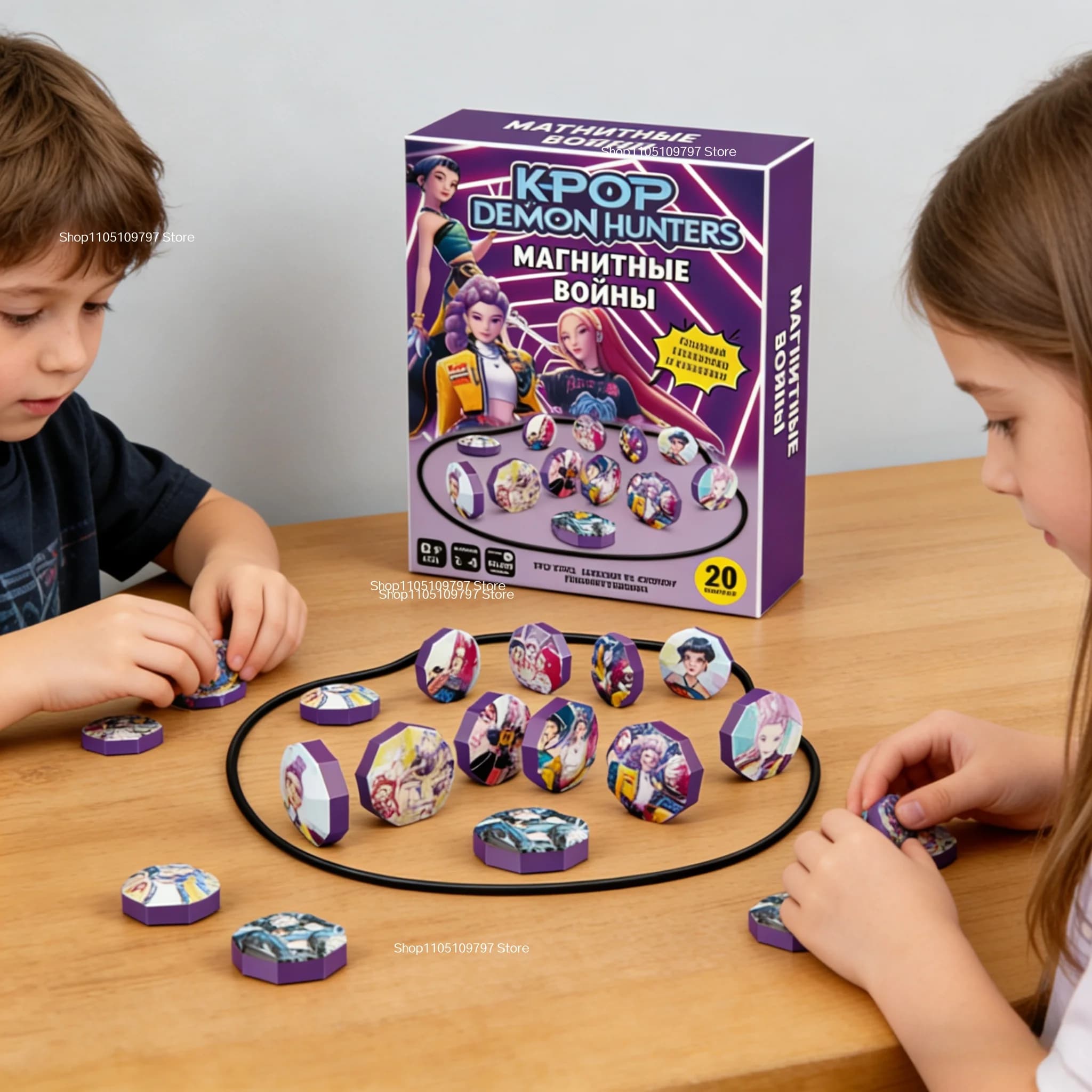 Gioco di Scacchi Magnetico Anime Battle Chess 20 Pezzi, Gioco da Tavolo Interattivo per Famiglie, Giocattolo Portatile da Viaggio, Regalo per Feste per Bambini e Adulti