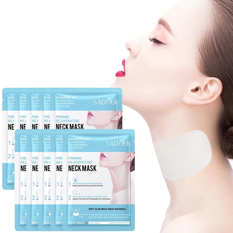 10 pezzi maschera per il collo all'acido ialuronico collagene idratante maschere nutrienti Beauty Necks prodotti per la cura della pelle