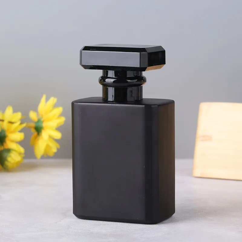 10 Pezzi Flacone Spray Vuoto in Vetro Nero Lucido da 50ml, Portatile di Alta Gamma per Profumo, Trucco e Acqua