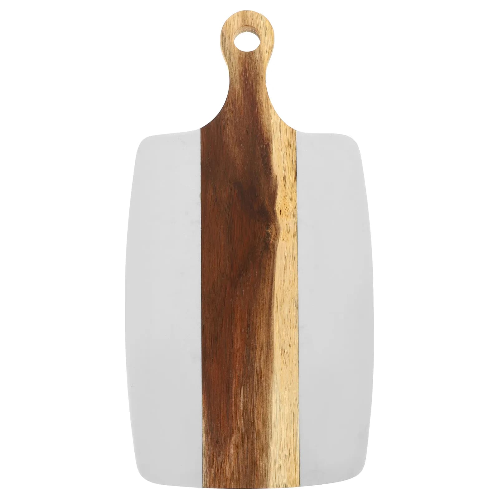 Tagliere in Marmo e Legno Naturale, Robusto per Cucina, per Carne, Frutta e Verdura, Antiscivolo, Riutilizzabile, per Uso Domestico