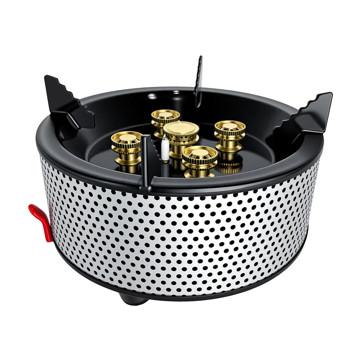 Fornello da Campeggio Portatile 3 in 1 8KW Antivento con Adattatore per Bombola, Accensione Piezoelettrica, Custodia per il Trasporto, Bruciatore