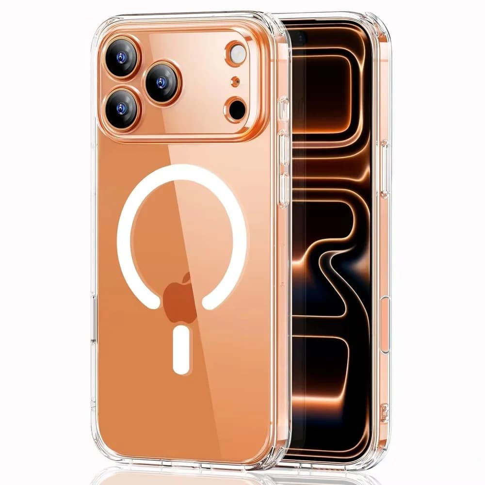 Custodia Magnetica Trasparente Ultra Sottile per iPhone 17 Pro Max e 17 Pro, con Retro in PC Rigido e Bordo in TPU, Cover Trasparente Effetto Seconda Pelle per iPhone