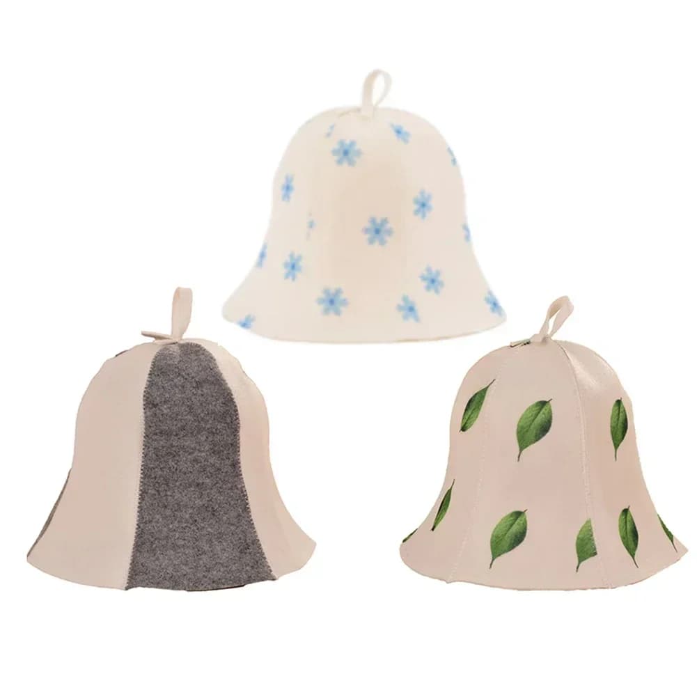 Felt sauna hat Russian anti-healthy hat Addens wool felt shower head Urban hair protection for women