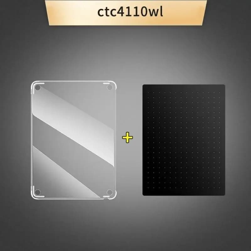 R53C Drawing Tablet Bundles for CTC4110WL CTC6110WL Clear Screen Overlays, Grip Pen Case Toughes Protective Sleeve