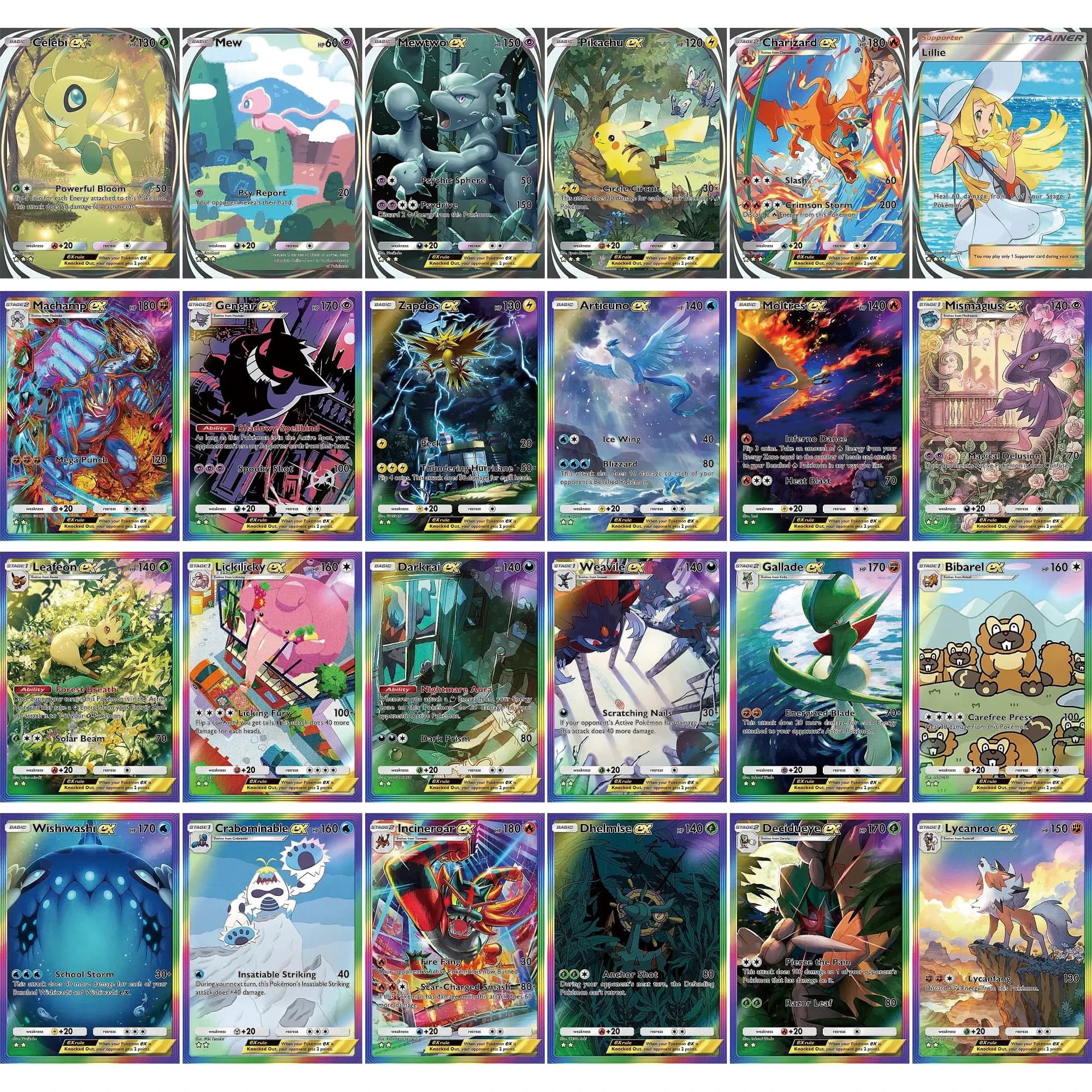 1 Box POCKET Series Giratina Lillie Mew Charizard English Random Flash Card Classic Game Anime Collection Cards Gift Toy