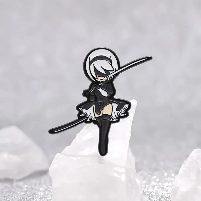 Character Brooch Cartoon Cool Girl Metal Badge Small Gift Wholesale Brooches for Clothing Hat Pins and Badges Cap Pin Lapel Bag