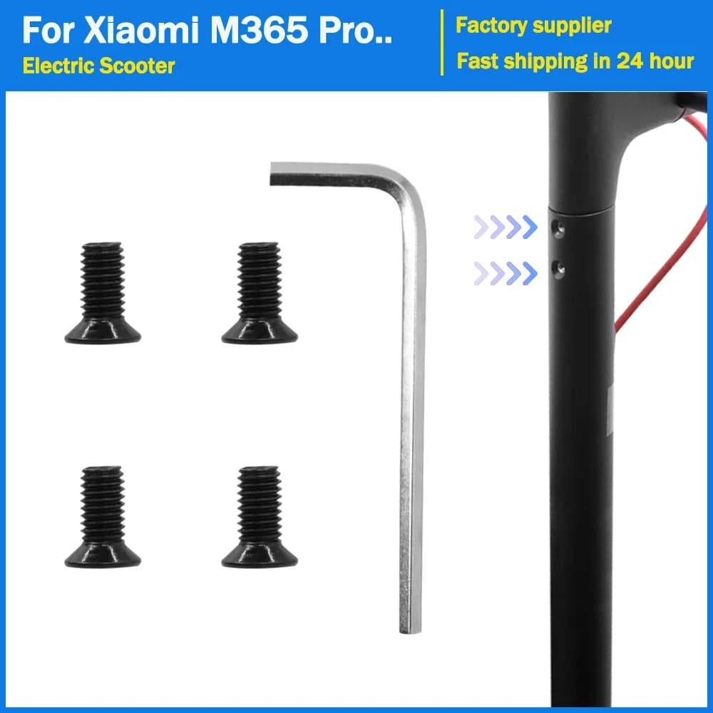 4 pezzi vite per tubo anteriore con kit esagonali per Xiaomi M365 Pro scooter elettrico manubrio tubo forcella anteriore per viti parte base