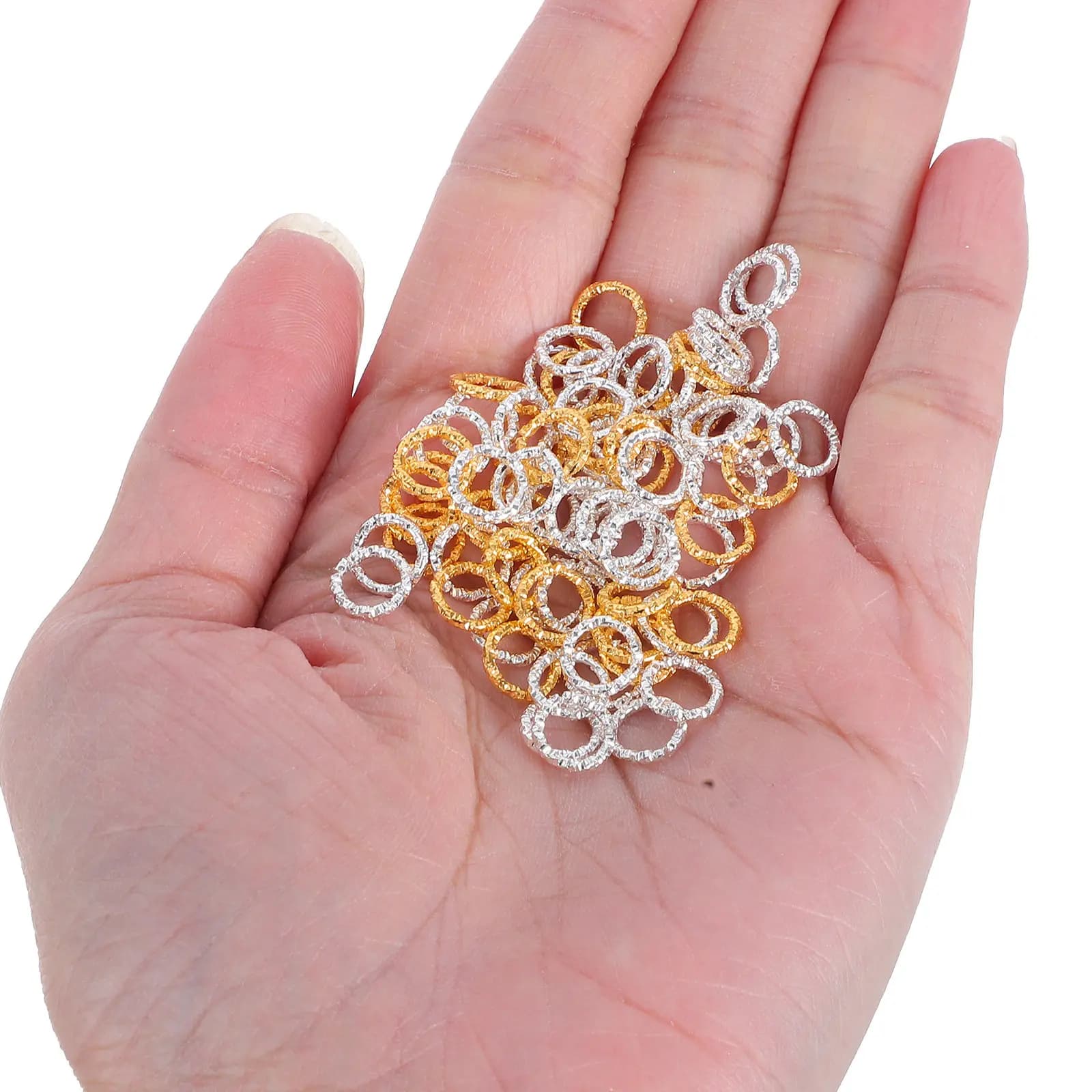 600Pcs Twisted Open Jump Rings Silver Golden Metal Jewelry Connectors for DIY Jewelry Making Necklace Repair 6-10mm Craft