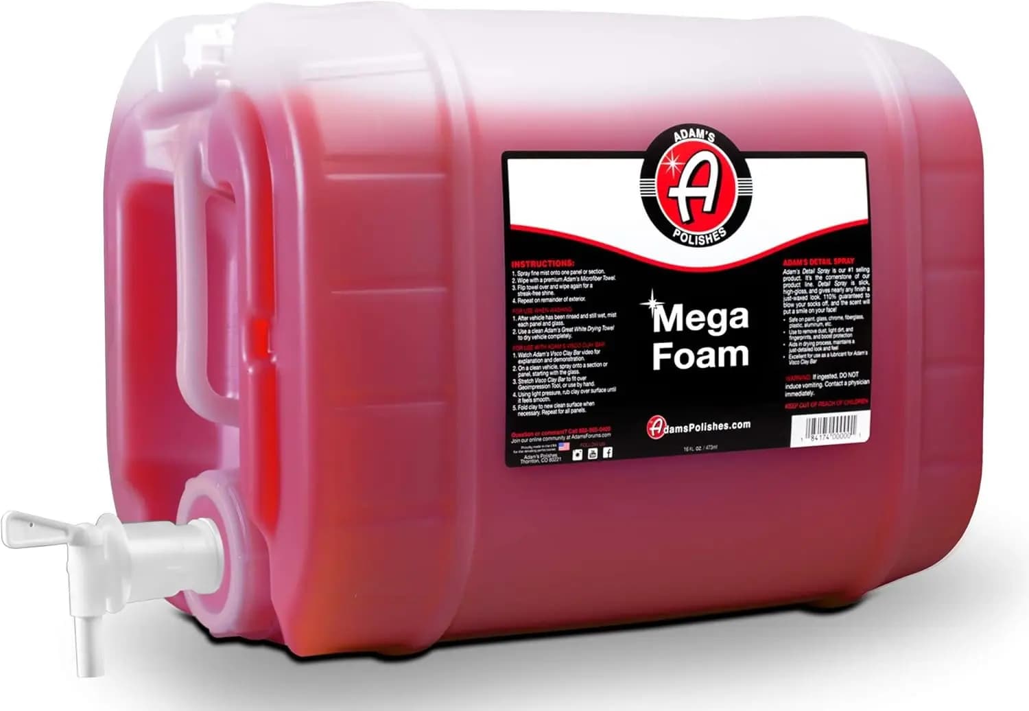 Concentrato di sapone per autolavaggio pH neutro (5 galloni) - Schiuma spessa per secchio, cannone e pistola, sicuro per cera e rivestimenti