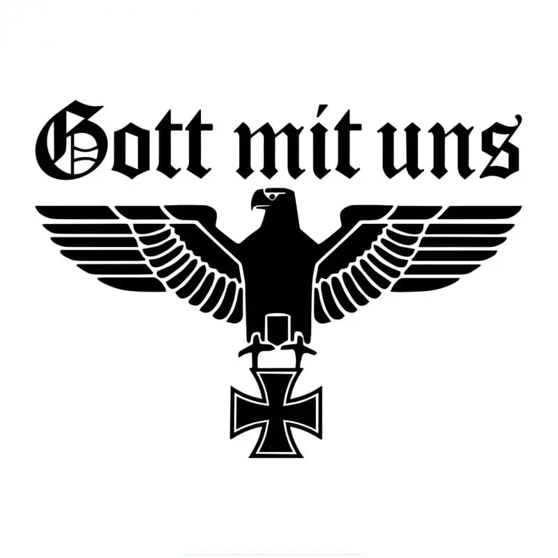 Car Decalcomania for Gott Mit Uneagle Vinyl Decalcomania Motorcycle Accessories Decalcomania Outdoor decoration, 16 cm