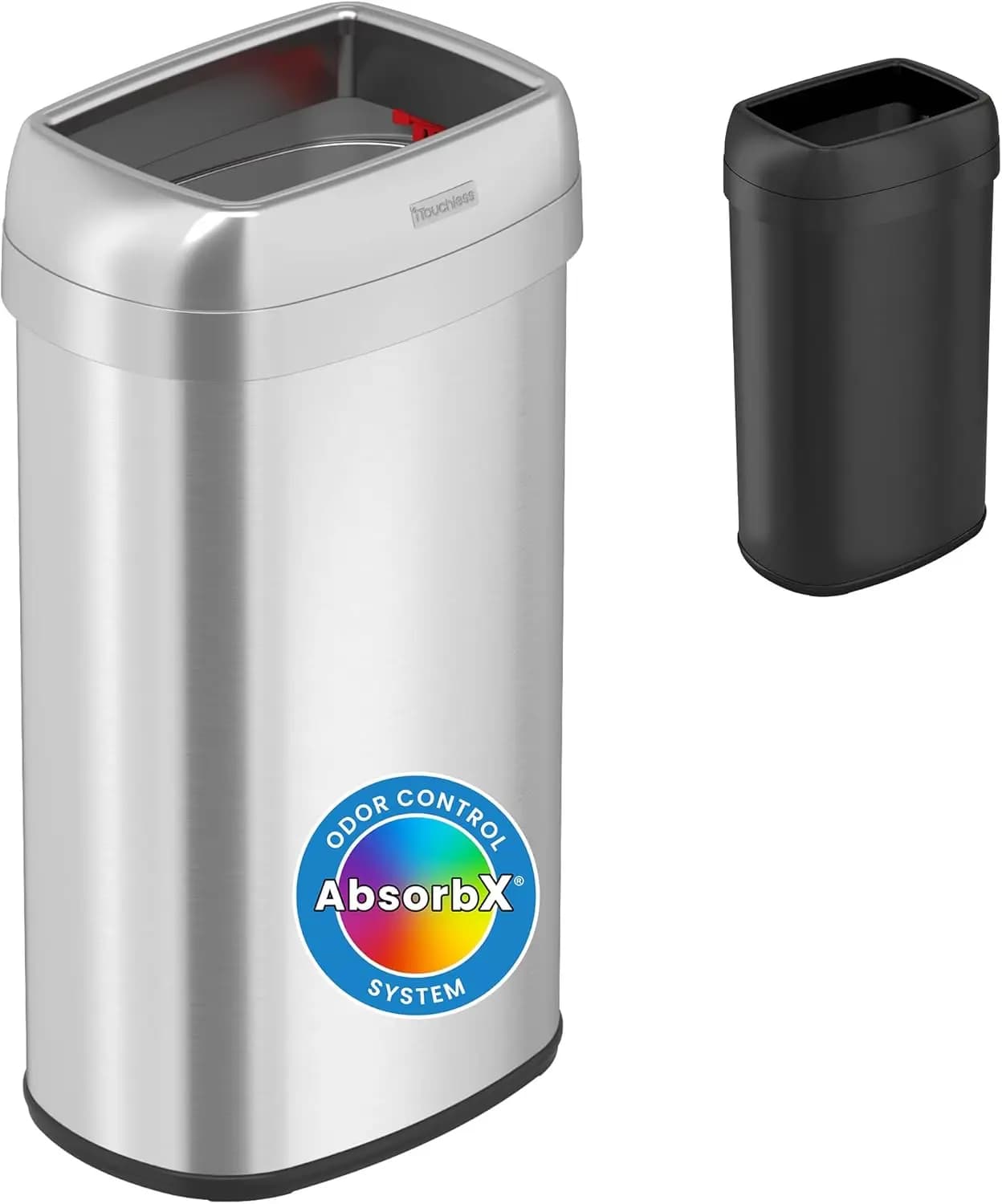 Cestino per Rifiuti e Riciclo da Cucina con Coperchio Aperto da 61 L / 16 Galloni con Doppi Filtri Anti-Odore