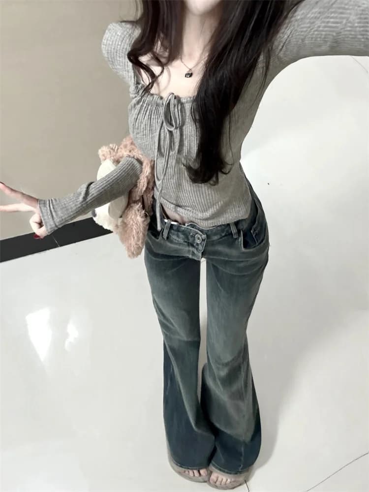 Long Sleeve T-Shirts Womens Bohemian Cotton Tops Relaxed Fit Purple Lace Trim Comfortable Breathable Fabric Fall Winter Casual